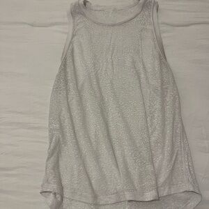 White see through Lululemon tank top
